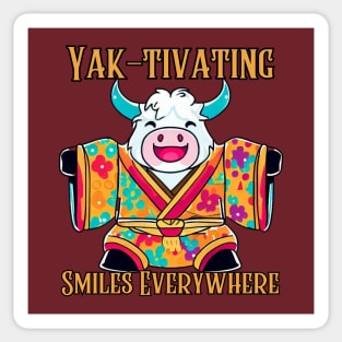 Yak-tivating smiles everywhere Sticker